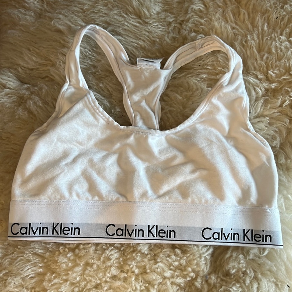 Calvin Klein White Sports Bra size small